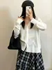 Cárdigan de punto para mujer talla grande, cuello en V, manga larga, colección otoño 2026, corte holgado, adelgazante, prenda exterior versátil para mujeres con curvas