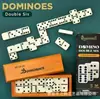 Caixa de Armazenamento de Dominó de Madeira Maciça Presente de Ano Novo Caixa de Presente para Jogo de Tabuleiro Tampa Deslizante Caixa de Embalagem para Mahjong