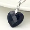 Joyería para el Día de San Valentín Collar con Colgante de Corazón de Piedra Natural Multifacética para Mujer Collar de Acero de Titanio de Alta Gama Joyería Transfronteriza