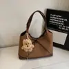 Bolso Tote de Lujo con Lazo para Mujer 2025 Invierno Nuevo Bolso de Hombro con Empalme de Gamuza Bolso de Axila a la Moda