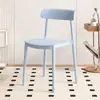 Silla de plástico para uso doméstico, engrosada, adecuada para mesas de comedor en restaurantes, cómoda para sentarse a largo plazo, uso comercial, diseño minimalista moderno, con respaldo, estilo nórdico