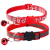 Collar Reflectante para Mascotas Collar Luminoso Collar para Gato Collar para Perro Collar con Cascabel Collar con Hebilla de Seguridad Estampado de Huella de Perro
