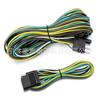 Cabo especial para plugue de reboque de 4 pinos americano para RV, 4 condutores, 18awg, verde, amarelo, marrom, branco, cabo plano para reboque