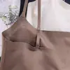 Top Transparente para Transmisión en Vivo con Almohadillas de Sujetador Incorporadas para Mujer, Camisola Anti-Exposición, Sujetador Exterior, Diseño de Espalda Adelgazante y Hermoso, Capa Base