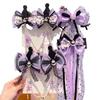 Lindos accesorios para el cabello Kroomi, tocado de cadena para la frente para niña, horquilla con lazo y cinta para niña pequeña, horquilla para el cabello para niña