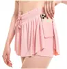 Amazon Shorts 2 em 1 Roupa de Yoga Corrida Fitness Esportes Saia Calça de Tênis Tamanho Grande Shorts Esportivos Femininos Transfronteiriço