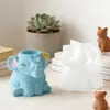 Zongbo Silicona Nuevo Producto Maceta Elefante Frasco de Almacenamiento Molde de Silicona Jarrón Elefante DIY Taza para Velas Molde de Yeso