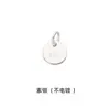 Colgante Redondo Brillante de Plata de Ley S925 Pulsera DIY Hecha a Mano Collar Colgante Redondo Accesorios de Joyería de Plata Se Puede Grabar