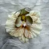 Cabeça de Flor de Orquídea Phalaenopsis Artificial, Textura de Película Impressa em 3D, Buquê Exquisito para Decoração de Casamento e Lembrança