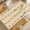 Mantel de Cuero Estilo Wabi-Sabi de Gama Alta, Impermeable, Resistente al Aceite, Lavable, Resistente al Calor, Salvamanteles Rectangulares Protectores para Mesa de Comedor y Mesa de Centro