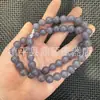 Pulsera de Jade Hetian Morado Ahumado Alternativa a Cuentas Redondas de Jade Hetian, Cuentas de Estilo Clásico, Pulsera Collar Multicírculo Unisex Transmisión en Vivo