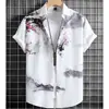 Nueva camisa para hombre estilo chino, nuevo diseño de verano, camisa casual de manga corta de moda para jóvenes