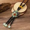Cadena para suéter colgante de flor collar largo cheongsam joyería estilo nacional accesorios colgantes versátiles una joya multiusos