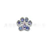 8mm Diamante Multicolor Pata de Gato Huella de Perro Aleación Joyería Adecuado para DIY Llavero Pulsera Accesorios para Collar de Mascota