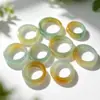 Anillo Running de Agua Azul Grado A de Jade Accesorios Pulsera DIY Pendientes Estilo Antiguo Pasador Accesorios para Ropa Jade Amarillo Jade Running