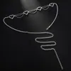 Cadena de Cintura de Corazón Full Diamante para Nuevo Producto Transfronterizo Moda Europea y Americana Playa Sexy Cadena Corporal de Pedrería Cadena Corporal Femenina