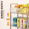 Carrito pequeño móvil de acrílico, estante de almacenamiento de bocadillos de varios niveles de pie, organizador de baño para artículos diversos