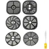 Accesorios para Freidora de Aire Plato Separador de Aceite Parrilla Separadora de Aceite Rejilla Filtro de Aceite Separador Lámina para Cocinar al Vapor Juego de Bandejas para Hornear Base de Silicona Rejilla