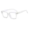 Gafas cuadradas de montura plana transfronterizas para mujer, modernas y versátiles, anti luz azul, adelgazantes, retro trendy, ligeras y cómodas