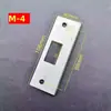 Placa guia de porta de lingueta única, placa de fechadura interna de porta com trava de esfera, placa metálica de batente de porta, painel, peça de travamento, acessórios de fechadura