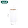 Amazon Juego de Vasos de Vidrio de Alto Boro para Refresco 160oz Vaso de Vidrio con Popote y Tapa para Café Resistente a Altas Temperaturas 500ml Transfronterizo