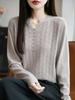 Suéter Suave de Cuello Semiabierto para Mujer, Adelgazante Versátil Moda Estilo Ins Otoño e Invierno Holgado Perezoso Tejido de Punto Prenda Exterior Superior