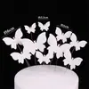 Decoración para Pastel del Día de las Madres 2026 Corazón de Diamante "Mamá" Topper, Hermosa Mariposa Iridiscente Inserto del Día de las Madres