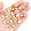 Pendente de Nuvem Arco-Íris de Liga Metálica com Gotejamento de Óleo Desenho Animado Fofo para Pulseira Colar Chaveiro Pingente de Bolsa DIY W775