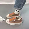 Zapatos de lona transpirables de color liso con suela gruesa y punta redonda para mujer, nuevas zapatillas deportivas casuales slip-on de otoño 2026, zapatos blancos