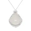 Plata S925 Nuevo Estilo Chino Calcedonia Natural de Alto Hielo Collar de Buda para Mujer Diamante Colgante de Buda Barrigón Cadena para Clavícula Maitreya