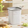 Papelera de sala de estar, cubo de almacenamiento grande de alta gama para cocina, gran capacidad, lujo ligero, sensación de alta gama