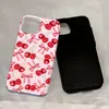 Capa de Celular Estilo Menina Doce com Laço de Cereja Rosa Feminina Cobertura Total Proteção Contra Quedas Capa Macia Celular Fresco Fofo