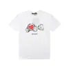 Palm Angels 2026 Nova Tendência Estilo Americano Urso Sem Cabeça Carta Camiseta Casual de Manga Curta para Homens e Mulheres