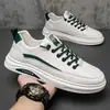 Venda Direta de Comércio Exterior Tênis Brancos Primavera e Outono Sapatos Casuais Masculinos de PU Estilo Coreano Tendência Sapatos Casuais de Couro