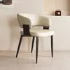 Cadeira de Jantar Minimalista Italiana Preta Luxo Leve Moderna Designer Encosto Hotel de Luxo Casa Ilha Poltrona