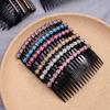 Flequillo Peine para el Cabello Peine de Inserción Clip para el Cabello a Presión para Cabello Roto Adorno para la Cabeza Parte Posterior de la Cabeza Clip para Cabello Extendido Mujer Adulta Horquilla para el Cabello con Pedrería Venta al por Mayor