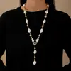 Streamer Ámbar~Collar Largo de Cuentas Ojo de Tigre Estilo Retro Maillard para Mujer Otoño e Invierno Lujo Accesible Suéter de Gama Alta