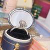 Anillo de camelia con diamantes completos de ocho corazones y ocho flechas, chapado en oro, diamante de simulación, circón abierto, para mujer, suministro en vivo, entrega