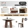 Mesa de Comedor de Pizarra de Madera Maciza Mesa de Comedor Retráctil Combinación de Mesa y Sillas Cuadrada y Redonda Doble Propósito Moderna Simple para el Hogar Mesa de Comedor Plegable