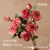 Flores artificiales de rosa con borde quemado estilo francés, artesanía realista de borde quemado, ramo de alta gama para decoración suave de sala de estar del hogar y arreglo floral.