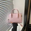 Bolso de mano pequeño cuadrado de moda estilo coreano para mujer, nueva colección de verano 2026, color liso, diseño simple, bolso de hombro y bolso cruzado para ir al trabajo