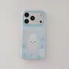 Funda de Conejo Miffy con Lunares sobre Fondo Azul Adecuada para Apple iPhone 17 Pro Max, Cubierta Protectora para Apple 16/15 Pro