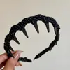 Diadema fina de puntos color café verde para mujer, diadema ancha de ala alta de alta gama, diadema retro de otoño e invierno, accesorio para el cabello versátil para salidas diarias