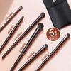 Set de 6 Pinceles para Sombras de Ojos de 10 Cerdas, Envío Directo de una Pieza, Pincel de Maquillaje de Cerdas Suaves para Difuminar Detalles y Maquillaje Debajo de los Ojos
