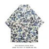 Camisa floral retro de estilo Hong Kong 12V, manga corta, estilo tailandés hawaiano, ideal para hombres y mujeres.