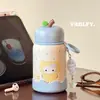 2025 Taza Termo Linda y Compacta Chica de Dibujos Animados de Aspecto Sofisticado Vaso de Agua Portátil para el Campus Vaso de Bolsillo Portátil