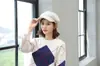 Gorra Plana de Lana de Color Sólido Otoño e Invierno Beret Engrosado Cálido Pico de Pato Adelgazante Facial Sombrero de Artista Retro Coreano para Mujer
