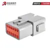 DT04-12PA-B016 conector automotivo tipo Dechi conector à prova d'água chicote elétrico plugue preto de 12 furos