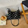 Bolsa de ombro tote retrô de grande capacidade com poá estilo coreano, moda casual de nicho para o dia a dia, 2026, transfronteiriça