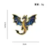 Broche Original Transfronterizo Más Vendido Dragón Occidental Volador Pintado Insignia Metálica de Aceite de Goteo Multicolor Accesorios para Ropa Estilo Oscuro